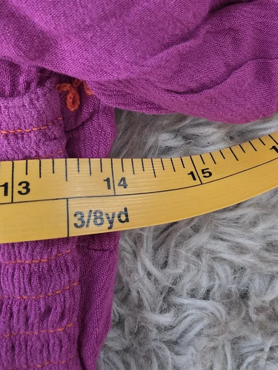 Free People Wedgewood Maxi Dress Purple With Orange Embroidery - Picture 14 of 16